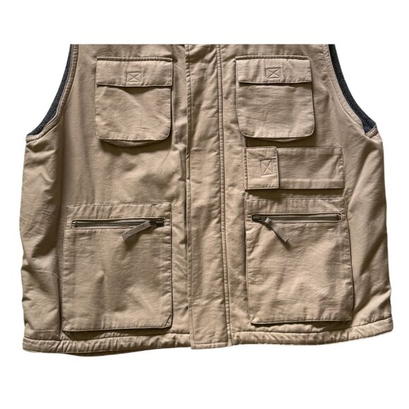 Fieldmaster Mens Khaki Utility Vest XL Multiple Pockets Hiking Hunting Camping - Picture 3 of 7